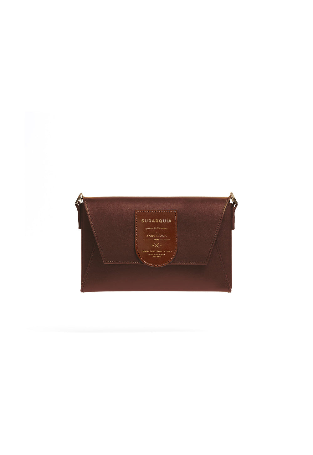 Bolso más compacto con diseño profundo hecho artesanalmente en piel de bovino