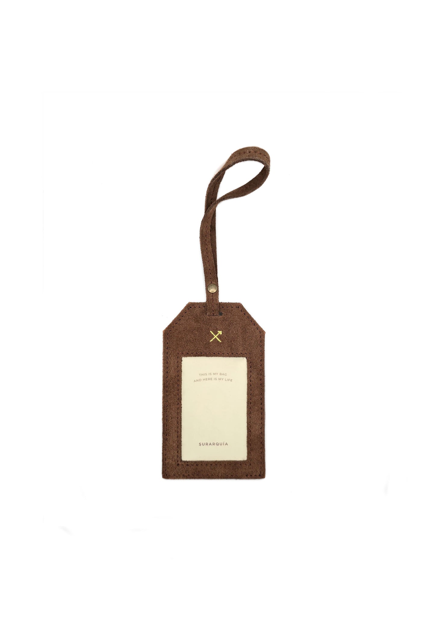 Suede Travel Tag